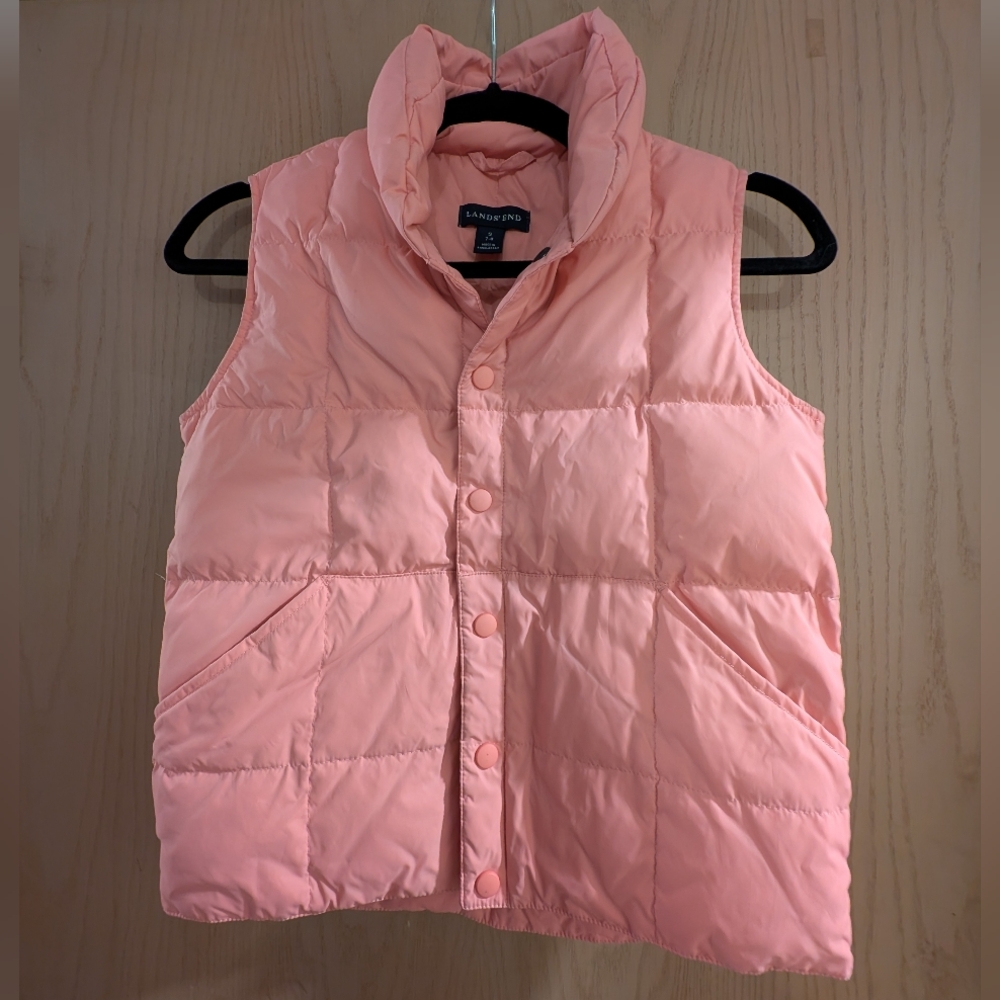 Lands' End Kids Small Pink Puffer Vest
